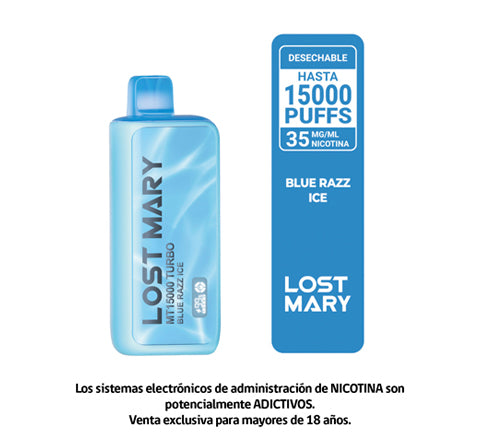 Vape Lost Mary 15.000 Puff 3,5% Nic Blue Razz Ice