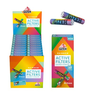 ACTIVE FILTER RAINBOW GIZEH 6MM 10 FILTROS C/U