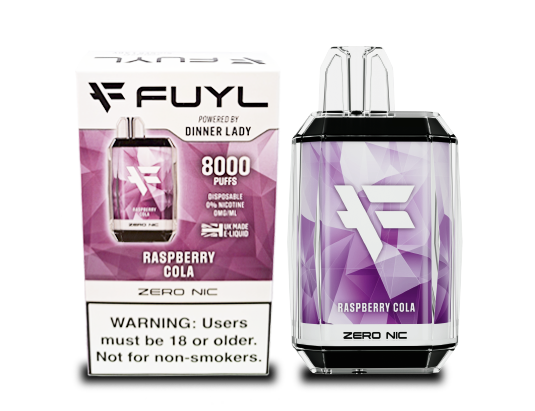 Vape Fuyl Raspberry Cola 0% NIC 8000 PUFFS