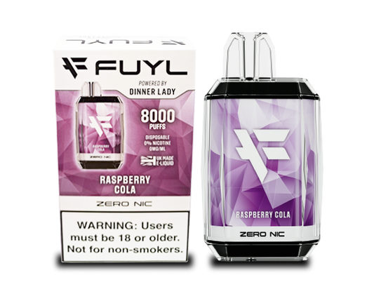 Vape Fuyl Raspberry Cola 0% NIC 8000 PUFFS