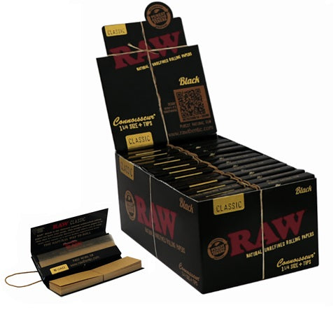 Papelillos RAW Black Connoisseur 1 1/4