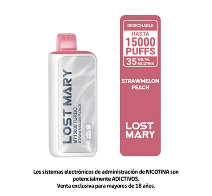 Vape Lost Mary 15.000 Puff 3,5% Nic Strawmelon Peach