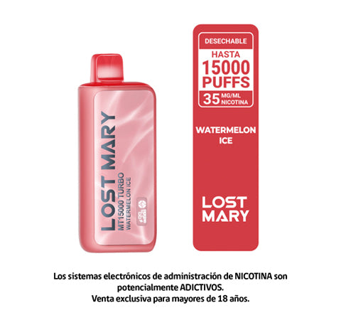 Vape Lost Mary 15.000 Puff 3,5% Nic Watermelon Ice