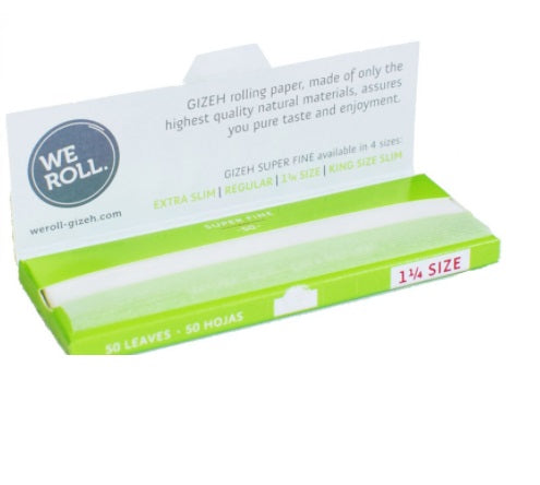Papelillos Gizeh Verde 1 1/4 - Super Fine