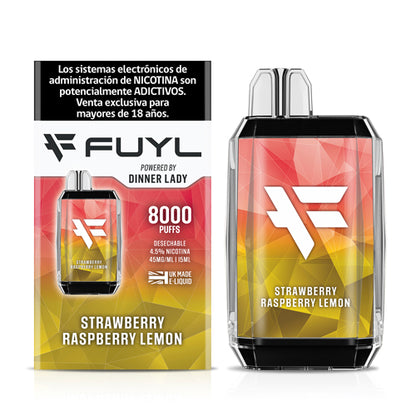 Vape Fuyl 4,5% Nic 8000 Puff Strawberry Respberry Lemon